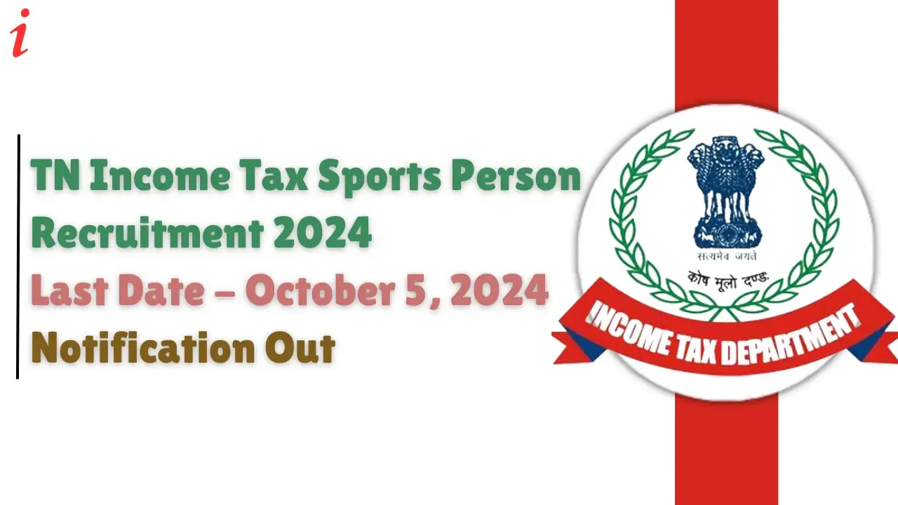 TN Income Tax Sports Person Recruitment 2024