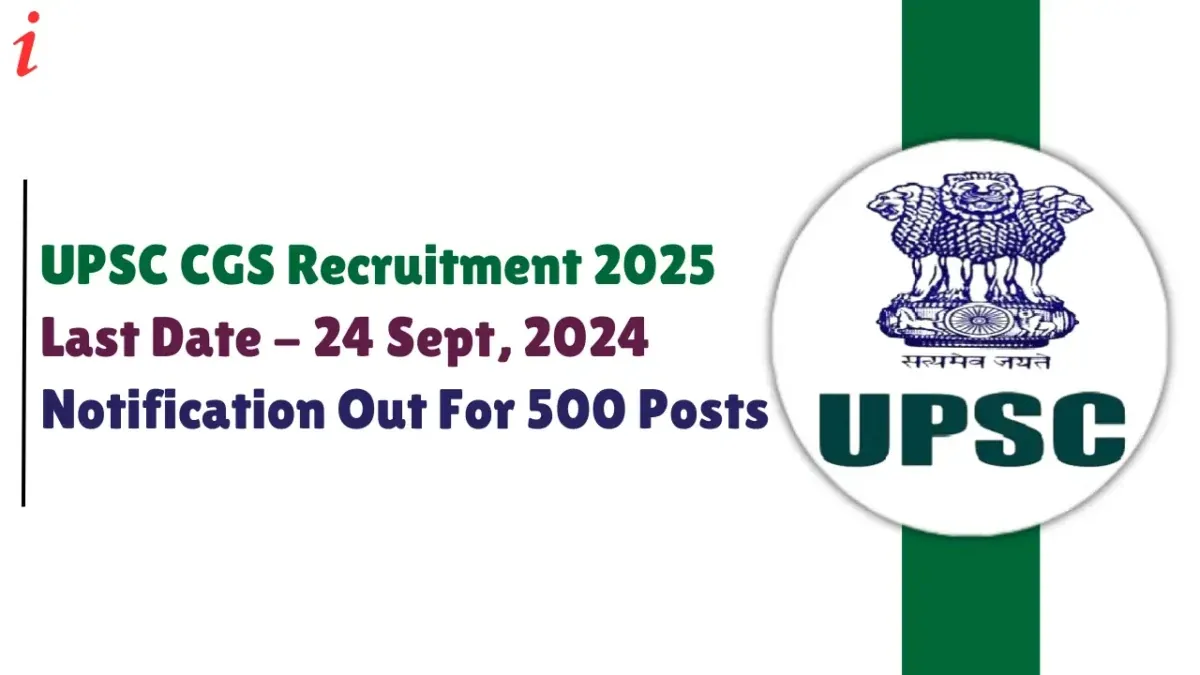 UPSC Combined Geo-Scientist Examination (CGS) Recruitment 2025 for 85 Vacancies Out